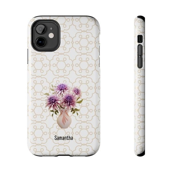 Birth Flower iPhone Cases | Sep Birth Flower: Aster | Name Customization - Image 18