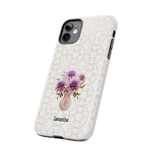 Birth Flower iPhone Cases | Sep Birth Flower: Aster | Name Customization - Image 20