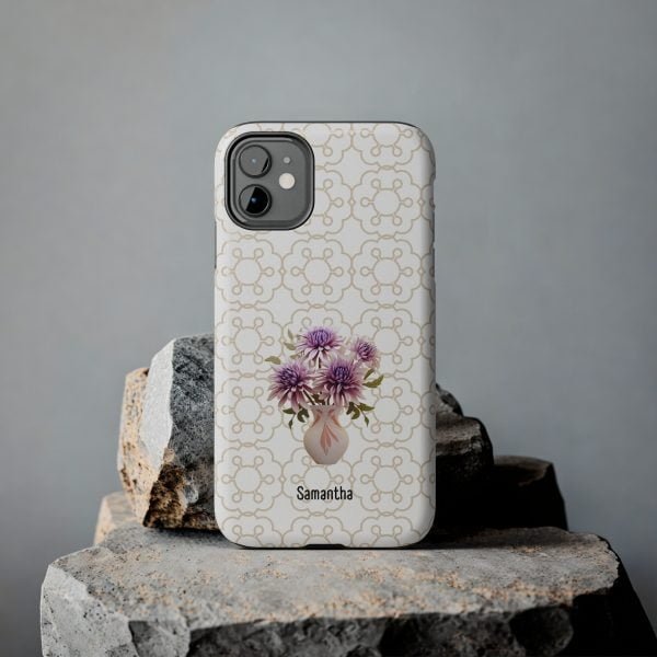 Birth Flower iPhone Cases | Sep Birth Flower: Aster | Name Customization - Image 22