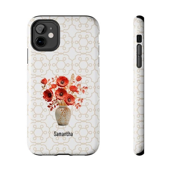 Birth Flower iPhone Cases | Aug Birth Flower: Poppy | Name Customization - Image 12