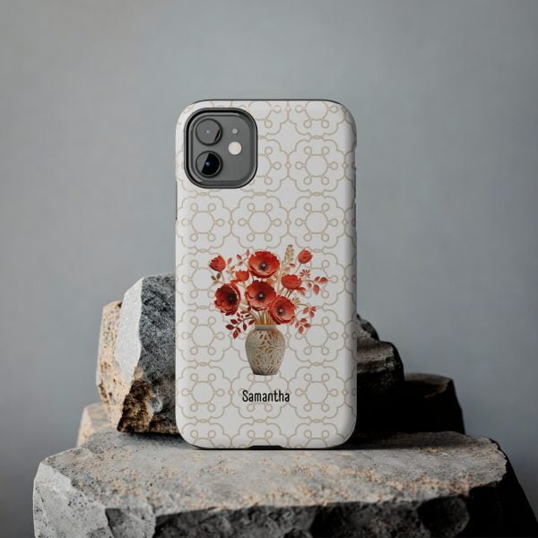 Birth Flower iPhone Cases | Aug Birth Flower: Poppy | Name Customization - Image 16