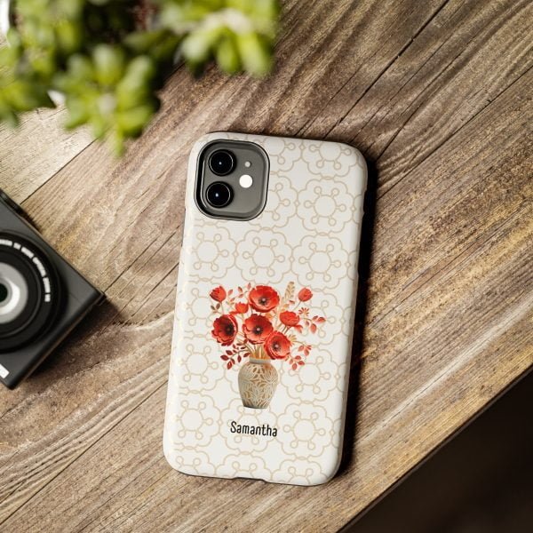 Birth Flower iPhone Cases | Aug Birth Flower: Poppy | Name Customization - Image 17