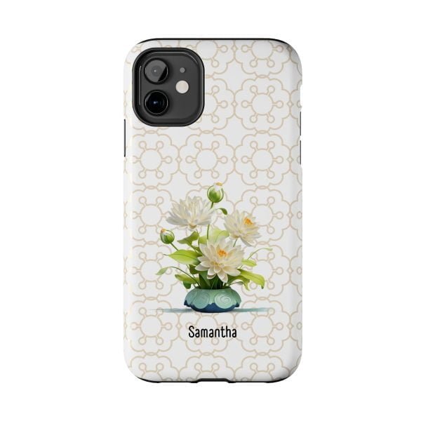 Birth Flower iPhone Cases | July Birth Flower: Water Lily | Name Customization - Image 18