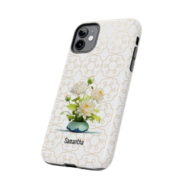 Birth Flower iPhone Cases | July Birth Flower: Water Lily | Name Customization - Image 19