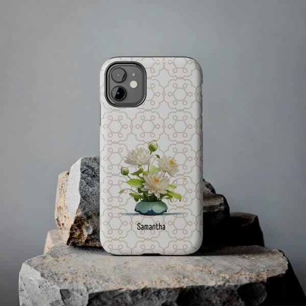 Birth Flower iPhone Cases | July Birth Flower: Water Lily | Name Customization - Image 21