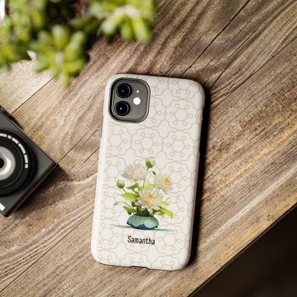 Birth Flower iPhone Cases | July Birth Flower: Water Lily | Name Customization - Image 22