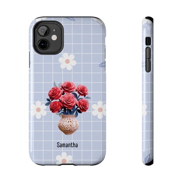 Birth Flower iPhone Cases | June Birth Flower: Rose | Name Customization - Image 17