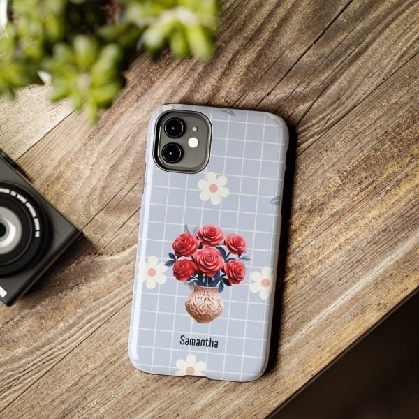 Birth Flower iPhone Cases | June Birth Flower: Rose | Name Customization - Image 22