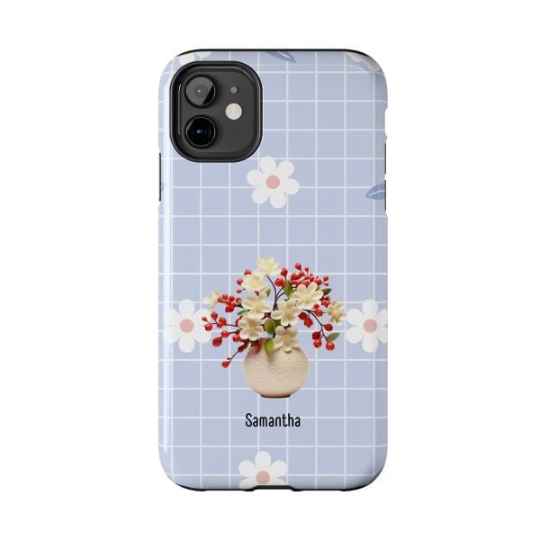 Birth Flower iPhone Cases | May Birth Flower: Hawthorn | Name Customization - Image 13