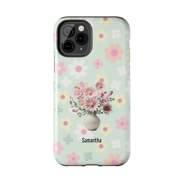 Birth Flower iPhone Cases | Oct Birth Flower: Cosmos | Name Customization - Image 24