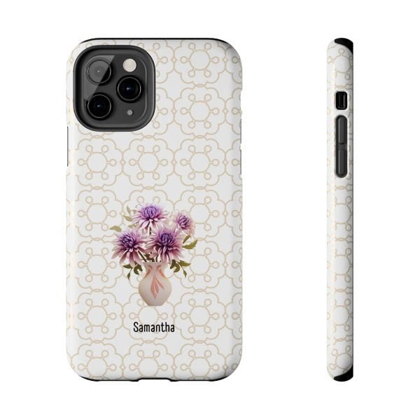 Birth Flower iPhone Cases | Sep Birth Flower: Aster | Name Customization - Image 24