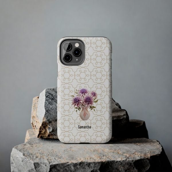 Birth Flower iPhone Cases | Sep Birth Flower: Aster | Name Customization - Image 28