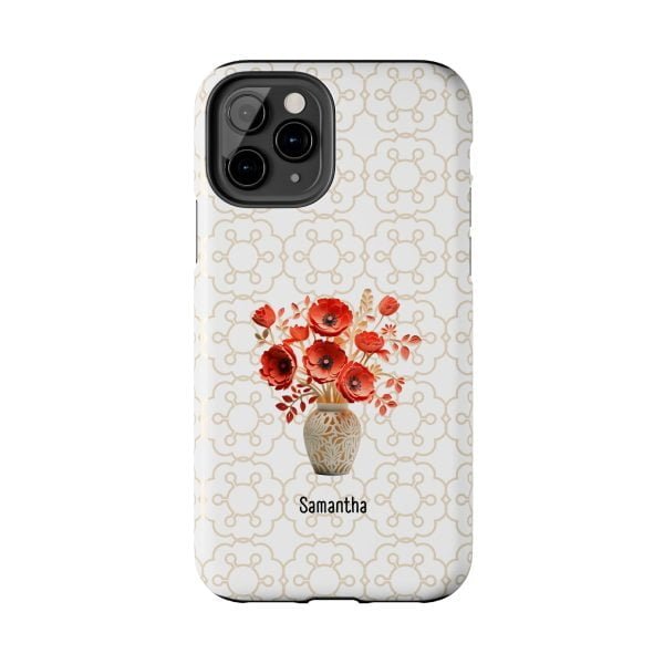 Birth Flower iPhone Cases | Aug Birth Flower: Poppy | Name Customization - Image 19