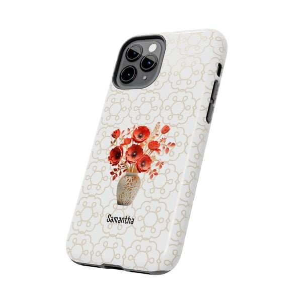 Birth Flower iPhone Cases | Aug Birth Flower: Poppy | Name Customization - Image 20