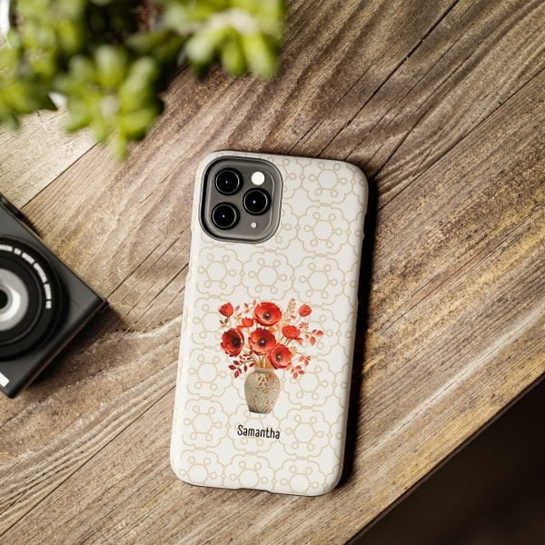 Birth Flower iPhone Cases | Aug Birth Flower: Poppy | Name Customization - Image 23