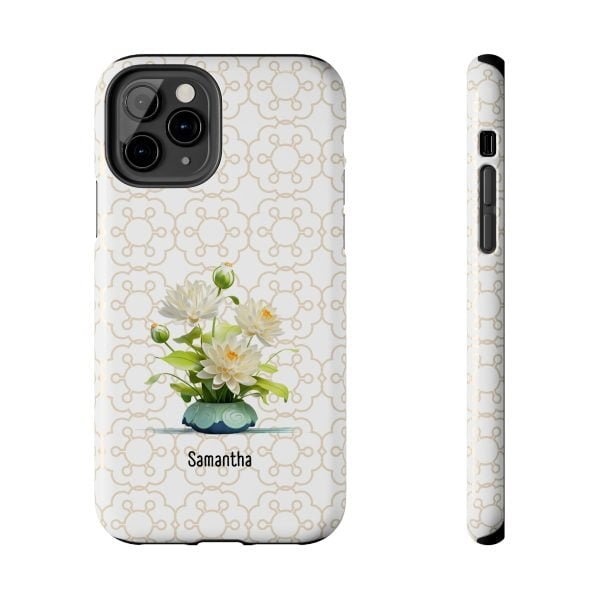 Birth Flower iPhone Cases | July Birth Flower: Water Lily | Name Customization - Image 23