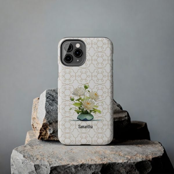 Birth Flower iPhone Cases | July Birth Flower: Water Lily | Name Customization - Image 27