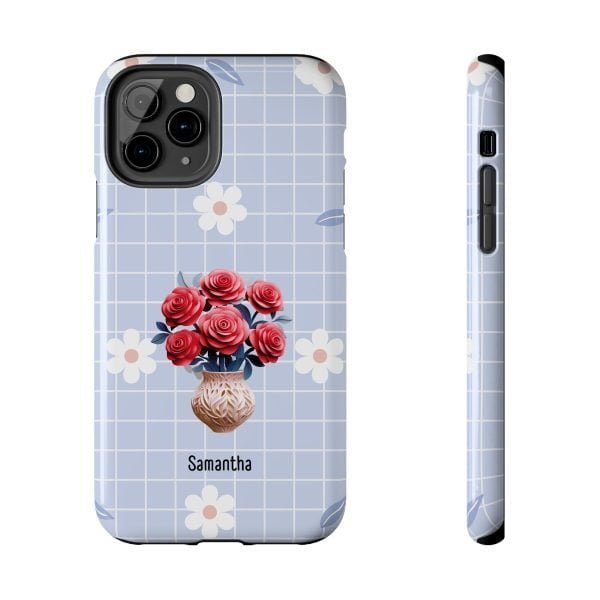 Birth Flower iPhone Cases | June Birth Flower: Rose | Name Customization - Image 23