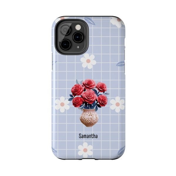 Birth Flower iPhone Cases | June Birth Flower: Rose | Name Customization - Image 24