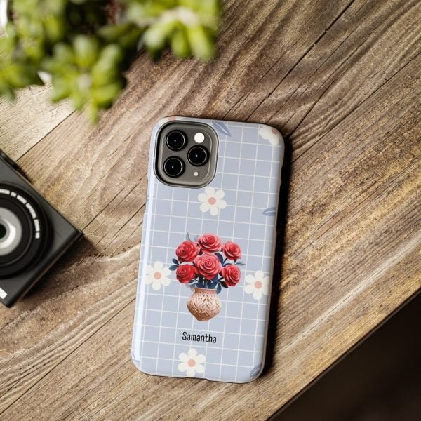 Birth Flower iPhone Cases | June Birth Flower: Rose | Name Customization - Image 28