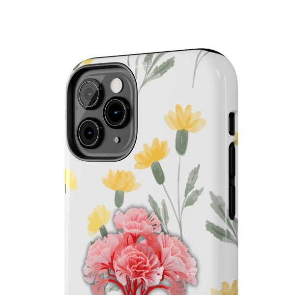 Birth Flower iPhone Cases | January Birth Flower: Carnation | Name Customization - Image 23