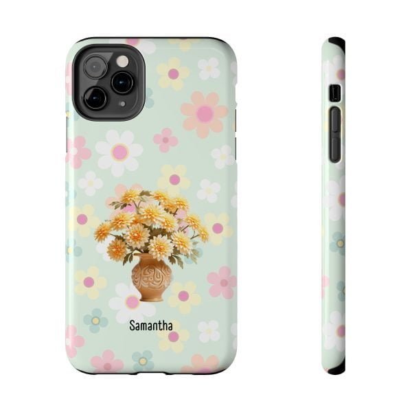 Birth Flower iPhone Cases | Nov Birth Flower: Chrysanthemum | Name Customization - Image 30