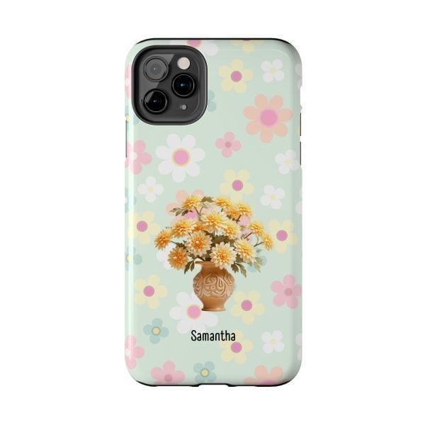 Birth Flower iPhone Cases | Nov Birth Flower: Chrysanthemum | Name Customization - Image 31