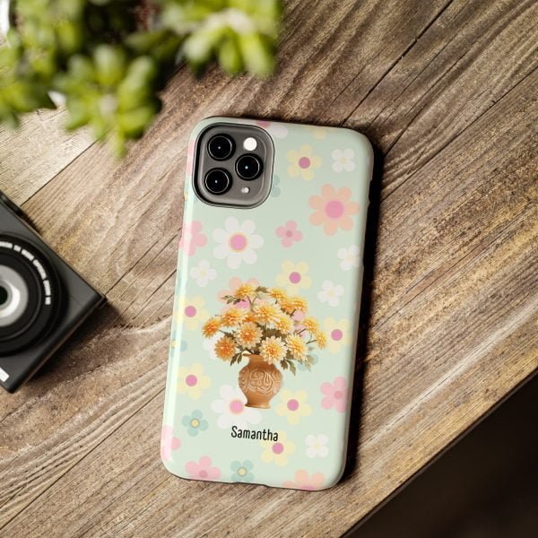 Birth Flower iPhone Cases | Nov Birth Flower: Chrysanthemum | Name Customization - Image 35