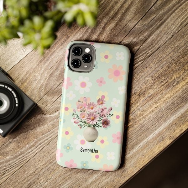 Birth Flower iPhone Cases | Oct Birth Flower: Cosmos | Name Customization - Image 34