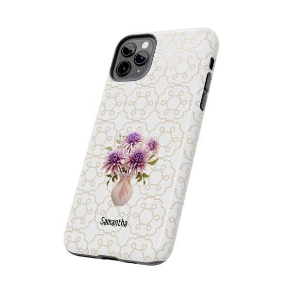 Birth Flower iPhone Cases | Sep Birth Flower: Aster | Name Customization - Image 32
