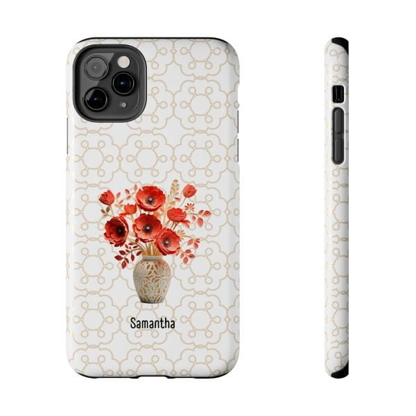 Birth Flower iPhone Cases | Aug Birth Flower: Poppy | Name Customization - Image 24