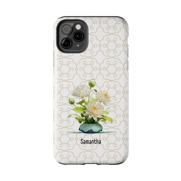 Birth Flower iPhone Cases | July Birth Flower: Water Lily | Name Customization - Image 30