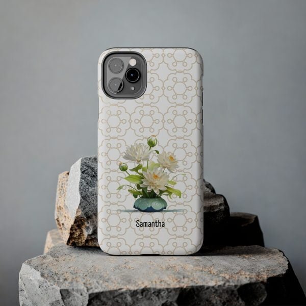 Birth Flower iPhone Cases | July Birth Flower: Water Lily | Name Customization - Image 33