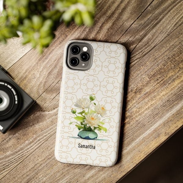 Birth Flower iPhone Cases | July Birth Flower: Water Lily | Name Customization - Image 34