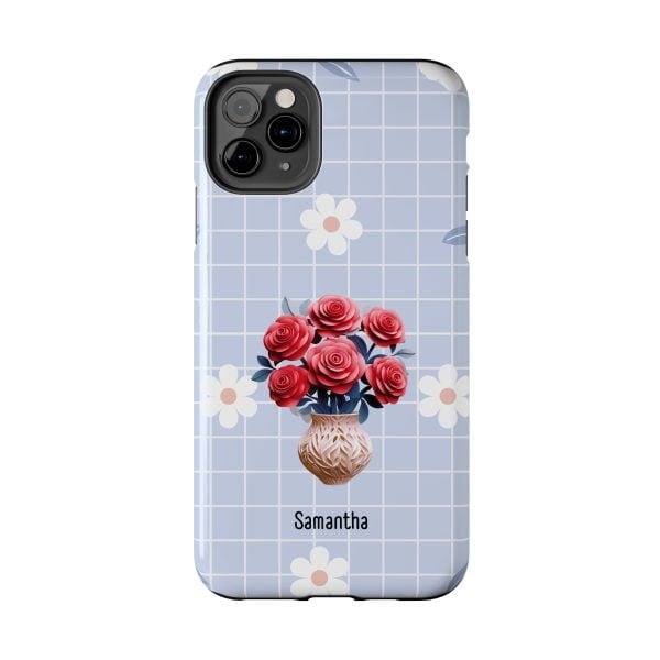 Birth Flower iPhone Cases | June Birth Flower: Rose | Name Customization - Image 30