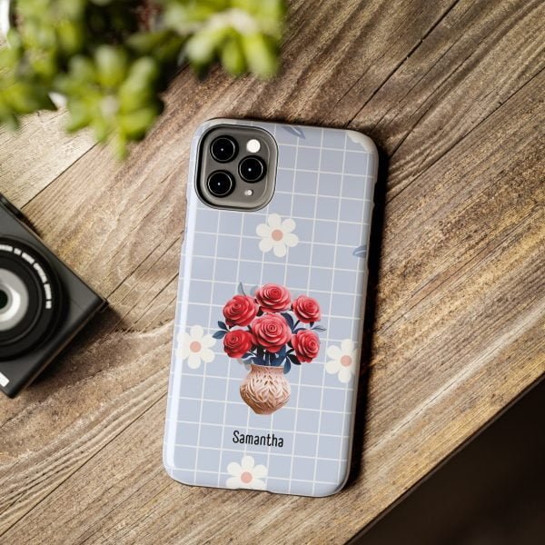 Birth Flower iPhone Cases | June Birth Flower: Rose | Name Customization - Image 34