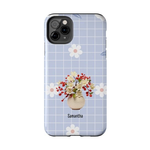 Birth Flower iPhone Cases | May Birth Flower: Hawthorn | Name Customization - Image 25