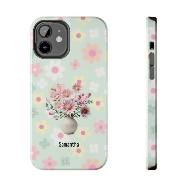 Birth Flower iPhone Cases | Oct Birth Flower: Cosmos | Name Customization - Image 35