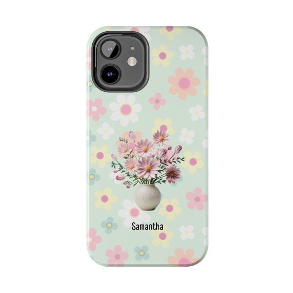 Birth Flower iPhone Cases | Oct Birth Flower: Cosmos | Name Customization - Image 36
