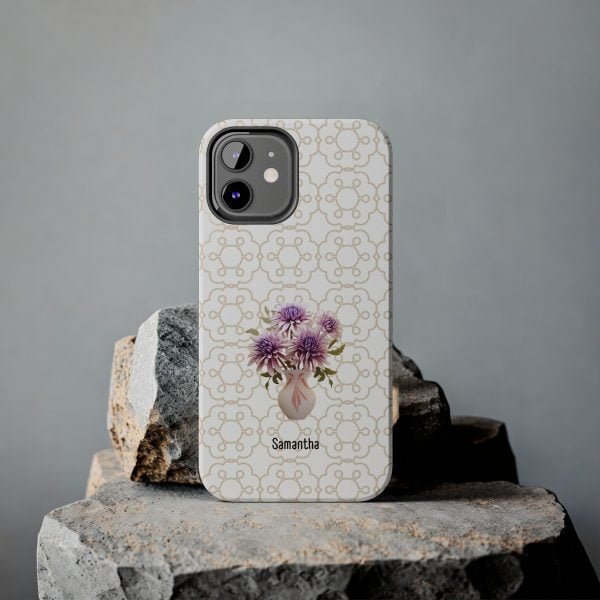 Birth Flower iPhone Cases | Sep Birth Flower: Aster | Name Customization - Image 40