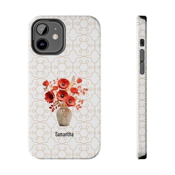 Birth Flower iPhone Cases | Aug Birth Flower: Poppy | Name Customization - Image 30