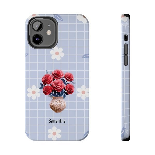 Birth Flower iPhone Cases | June Birth Flower: Rose | Name Customization - Image 35