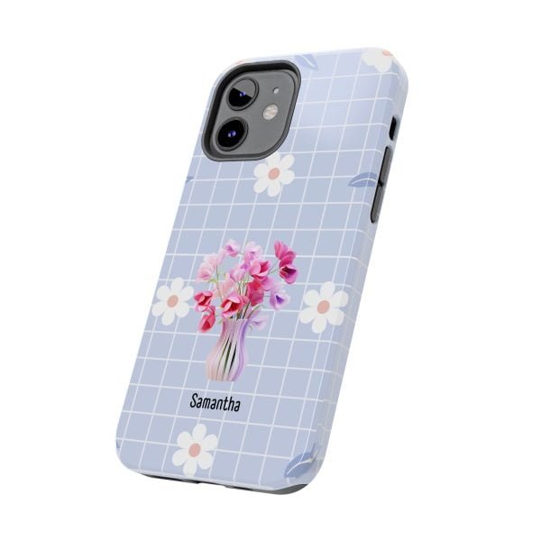 Birth Flower iPhone Cases | April Birth Flower: Sweet Pea | Name Customization - Image 32