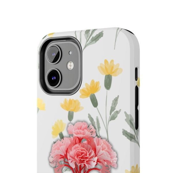 Birth Flower iPhone Cases | January Birth Flower: Carnation | Name Customization - Image 35
