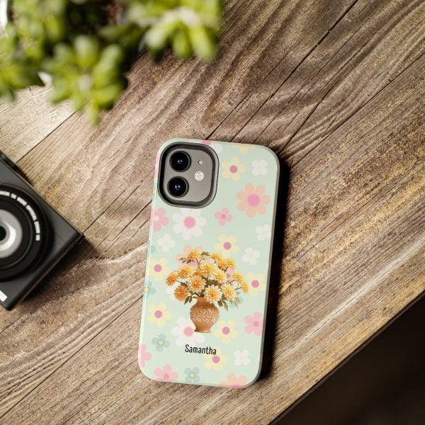 Birth Flower iPhone Cases | Nov Birth Flower: Chrysanthemum | Name Customization - Image 47