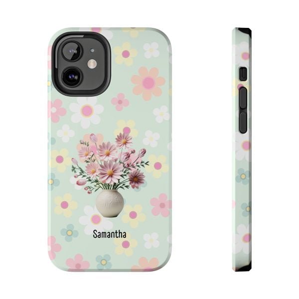 Birth Flower iPhone Cases | Oct Birth Flower: Cosmos | Name Customization - Image 41