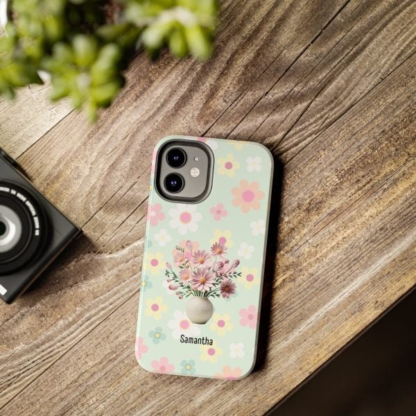 Birth Flower iPhone Cases | Oct Birth Flower: Cosmos | Name Customization - Image 46