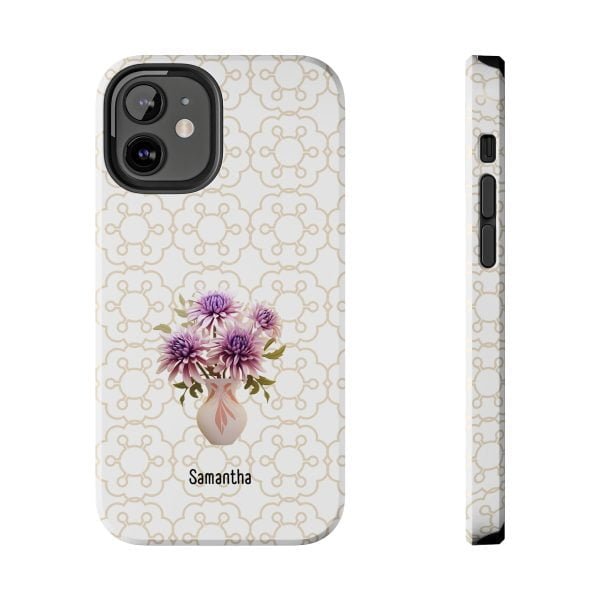 Birth Flower iPhone Cases | Sep Birth Flower: Aster | Name Customization - Image 42