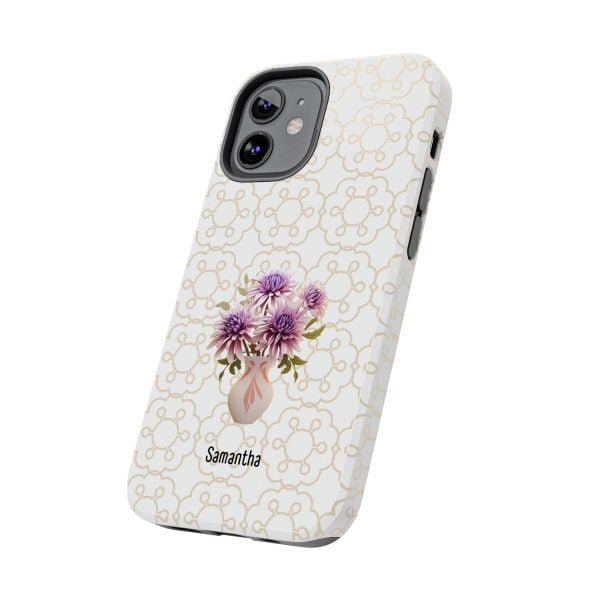 Birth Flower iPhone Cases | Sep Birth Flower: Aster | Name Customization - Image 44
