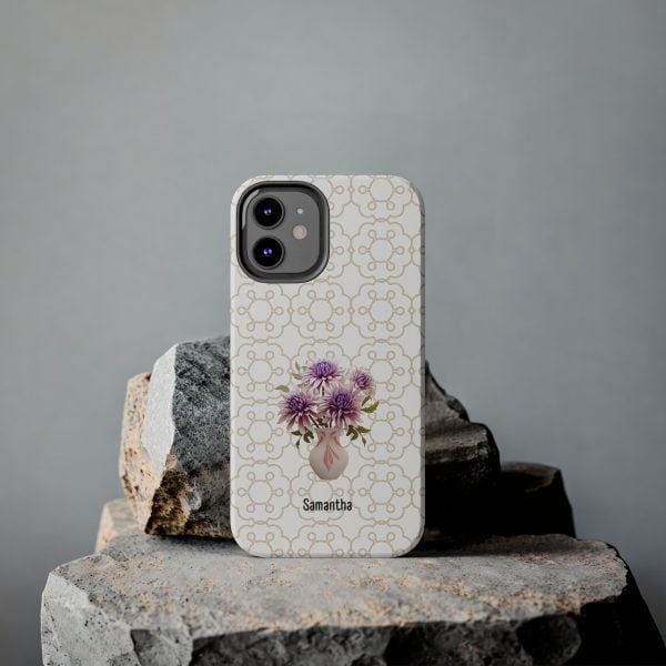 Birth Flower iPhone Cases | Sep Birth Flower: Aster | Name Customization - Image 46
